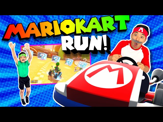 🏁🏎️ MARIO KART Fitness Game 🍄 | Kids Brain Break Videogame Play-along Workout