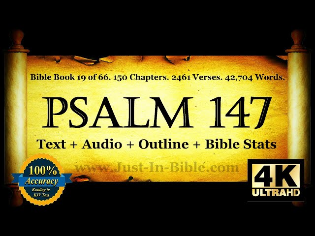 The Book of Psalms | Psalm 147 | Bible Book #19 | The Holy Bible KJV Read Along Audio/Video/Text