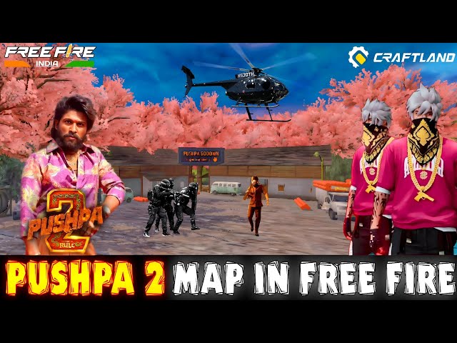 Pushpa 2 🪓 🏵️🔥 Craftland Map In Free Fire 🔥 | VIP GAMERS #freefire #pushpa2 #craftland #freefiremax