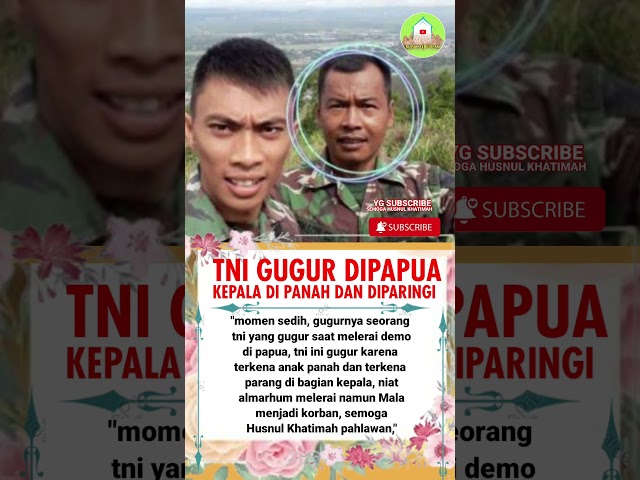 TNI KEP4LA DIT3BAS PARANG #ayah #ibu #suami #istri #tni #polri #kkb #papua