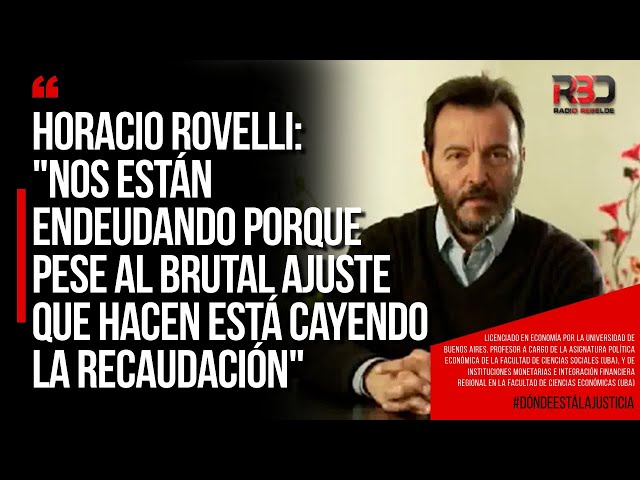 Rovelli: "Nos están endeudando porque pese al brutal ajuste que hacen está cayendo la recaudación"