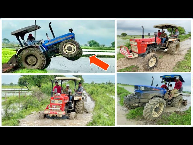 आज तो Swaraj 855 Fe को भी कीचड़ में उतार दिया New Holland 3630 | Farmtract 6055 4x4 | Rice Farming