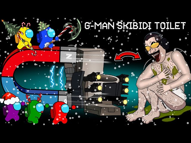 Merry Christmas but among us VS skibidi toilet (G-man skibidi toilet 3.0) - TOP Among Us COLLECTION