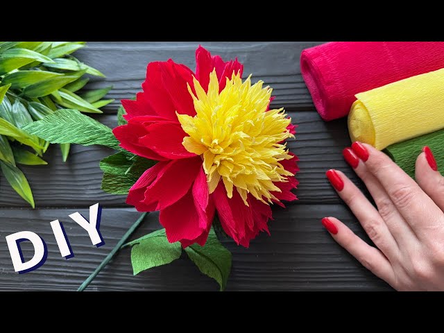 Easy Ideas! How to make Peony Crepe Paper Flower DIY Craft Tutorial