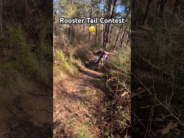 How old are we 😂 rooster tail time #shorts #short #xpro #dirtbike #mud