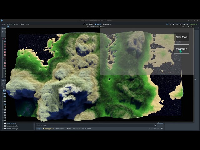 Godot 4 Procedural Terrain with High Resolution Zoom Remapping and Variations... and Trees!