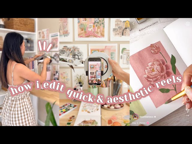 How I make quick & aesthetic instagram reels as an artist 🎨 📸 (film, edit and post) + bonus ideas