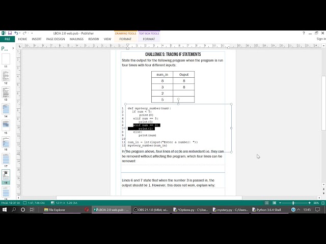 LBOA 2.0 | Challenges 5 and 6 | Intro to Python Procedures | Tracing and refining if statements