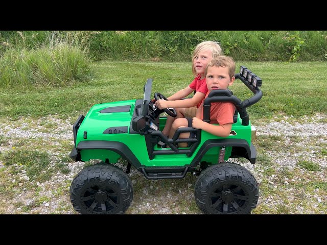 Outdoor Adventure: Test Drive this 24v Ride On Electric Jeep with Us! Hikole Power Wheels 2 Seater