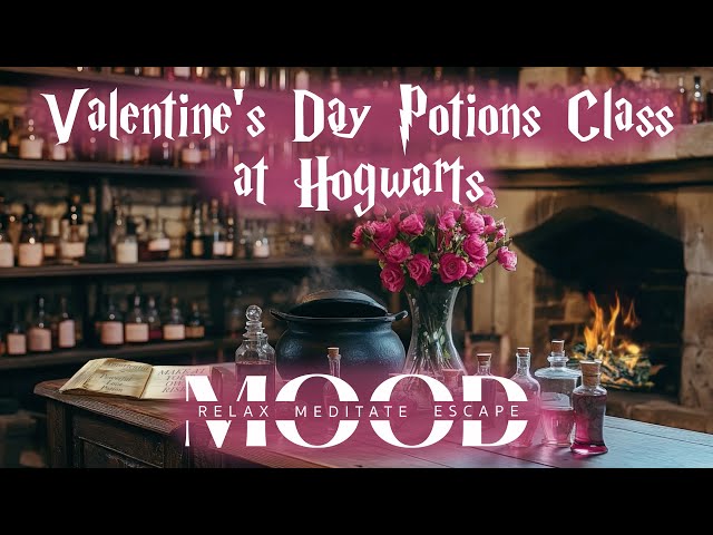 Valentine's Day Potions Class at Hogwarts | Harry Potter Valentine Ambience & Calm Orchestral Music