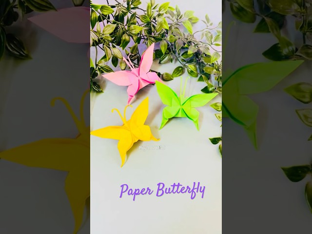 Origami Paper Butterfly       #origami #paperbutterfly  #trending #trendingshorts #decor #viralvideo