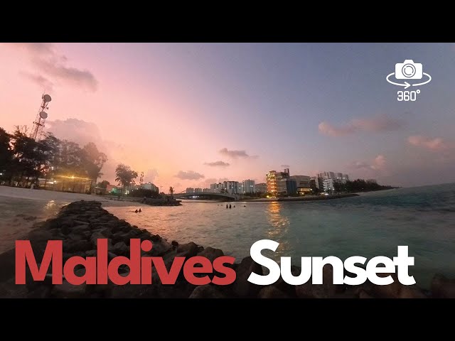 Maldives - Hulhumale Sunset ASMR (360 Video) 4K