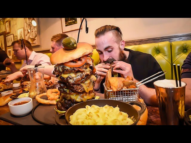 THE UNDEFEATED MONSTER MAC & CHEESE BURGER CHALLENGE | C.O.B Ep.55