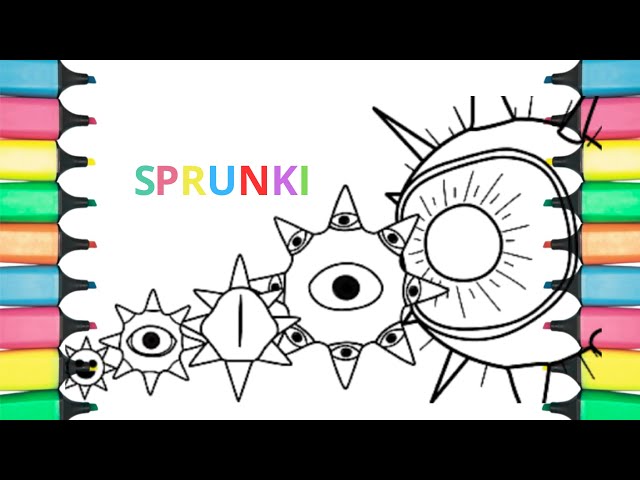 Sprunki New Coloring Pages:How to Color New Big Evolution Of Mr  SUN Sprunki#newcolor #sprunki