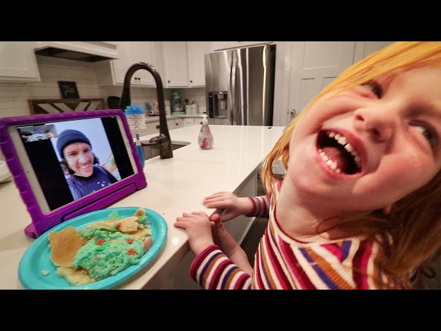 Adley Learns how to CALL ME!! Funny Family facetime and crazy travel routine (kids make pancake art)