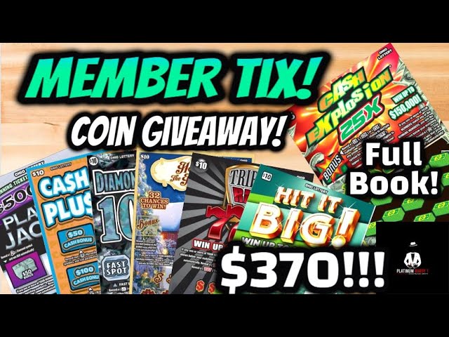 🔴🔵🟠$370! Full Book - Cash Explosion & MEMBER Tix & Coin!!!🔴🔵🟠Ohio Lottery Scratch Off Tickets🔴🔵🟠