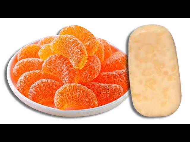 Hammer The Orange Jelly Beans To Make Ice Cream#Diy #De-Stress #Asmr#Viral