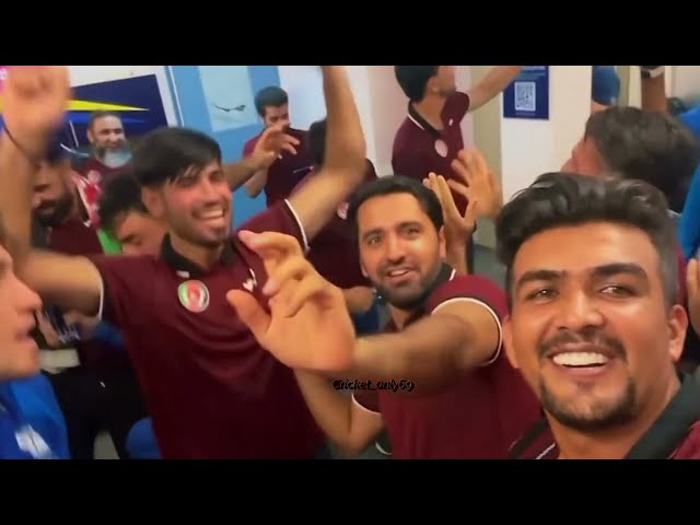 Afghanistan Players Celebrations After Qualifying For Semi Final | Rashid Khan