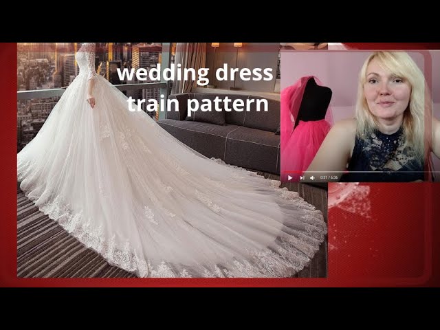 🔥 How to make a wedding dress train pattern. How to Draft a Pattern for a Gown Train.❤️