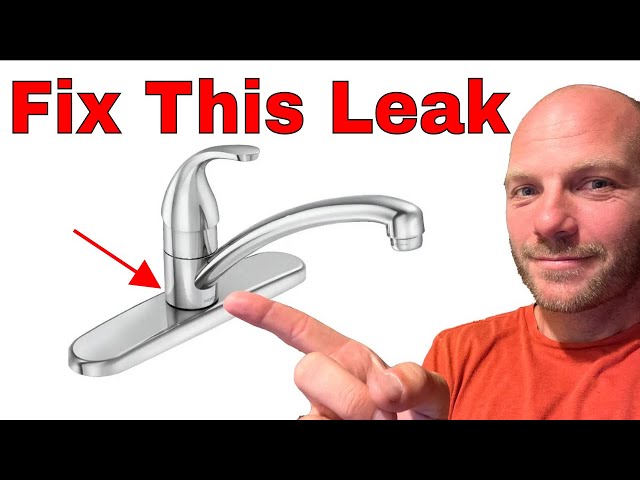 Kitchen Faucet Leaks at the base. Easy Fix!