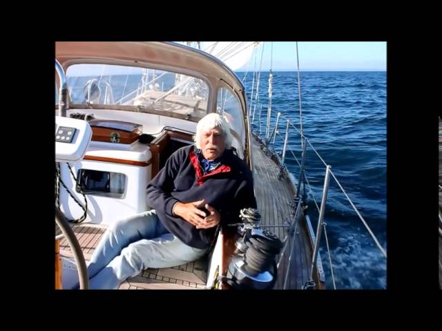 Tom Cunliffe sailing across the English Channel. ©Tom Cunliffe