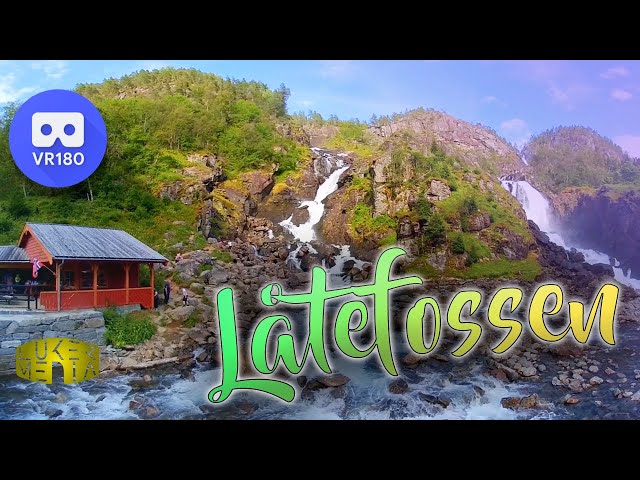 Låtefoss waterfall in VR180