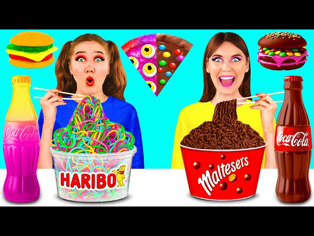 Gummy vs Chocolate vs Real Noodles Challenge | Funny Challenges by FUN FOOD