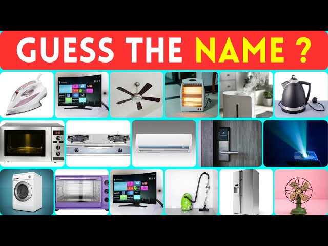 Can You Name These Common Household Appliances? 🔌|Ultimate Home Appliance Quiz| Fun and Easy Quiz! 🧺