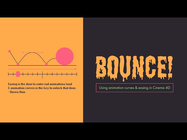 Using animation curves in Cinema 4D R25 to create a bouncing ball animation.