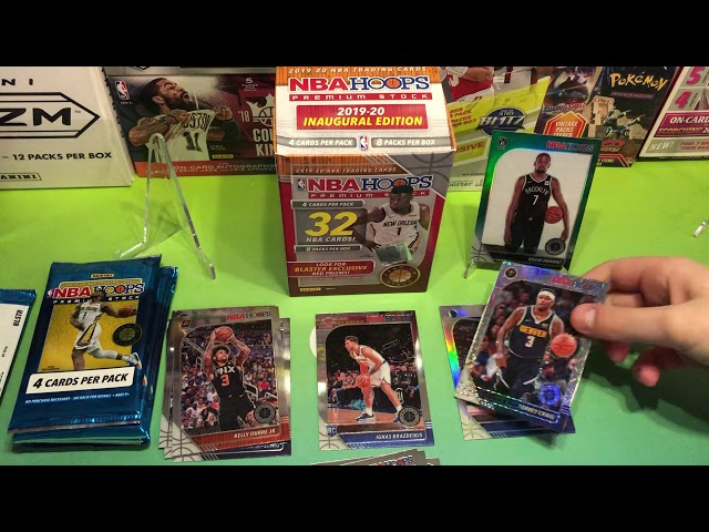 2019-20 NBA Hoops Premium Stock Basketball Cards Blaster Box Break Opening - Product Review