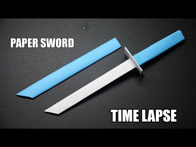 How to make an origami paper sword