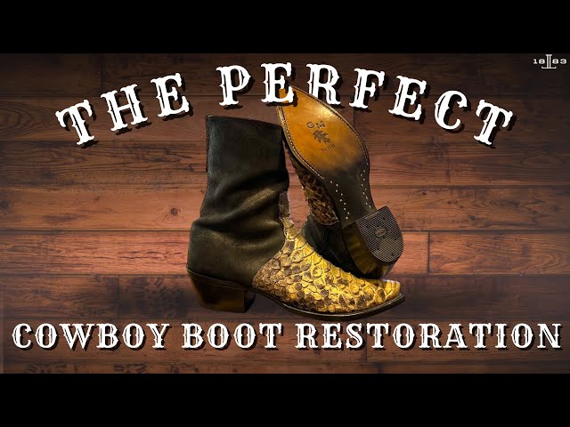 A Pair Of Lucchese’s Get Our Perfect Cowboy Boot Restoration.