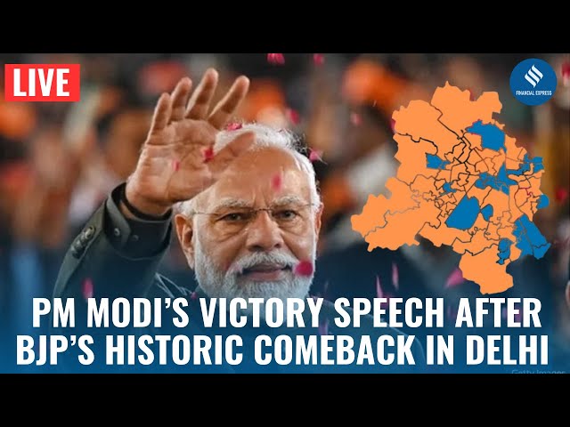 LIVE: PM Modi Victory Speech After Delhi Election Results | PM Modi Live | Delhi Elections