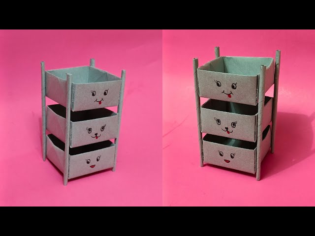 Miniature Paper basket DIY | #origami Papercraft minibasket | handmade diy basket