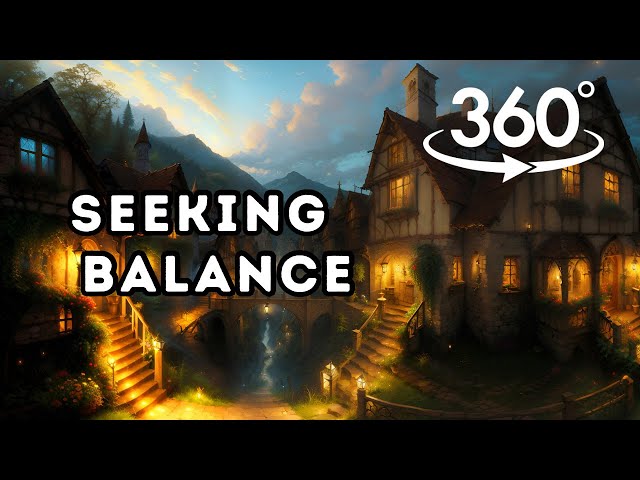 VR 360 | Motivational Video | Seek Balance | Nighttime ambience, Relaxing, Cozy, Village ambience