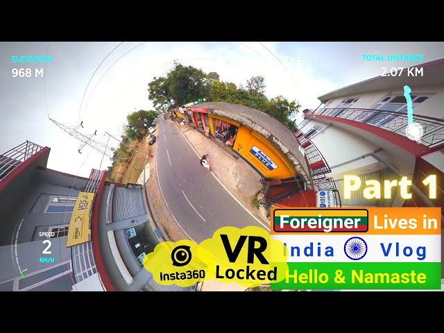 Foreigner walks 2 km in India, in one of the best place on Earth | VR Insta360 Locked