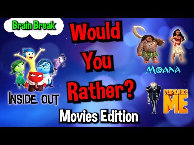 Would You Rather? Workout! (Movies Edition) - At Home Family Fun Fitness - Brain Break - Moana