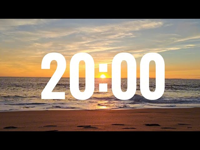 20 Minute Timer with Relaxing Music Ocean with Alarm