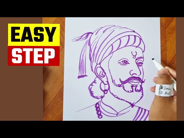 Chhatrapati Shivaji Maharaj Drawing || Easy Shivaji Maharaj Drawing