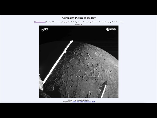 2022 June 28 - Mercury from Passing BepiColumbo