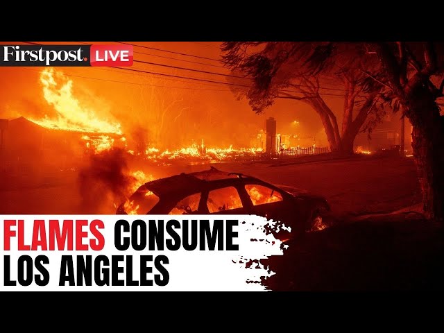 California Wildfire LIVE: Santa Ana Winds Intensify, Los Angeles at Risk Again | LA Wildfires | N18G