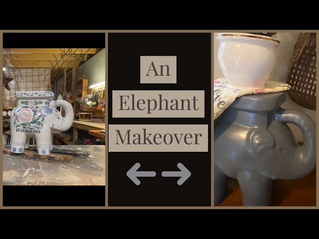 Renewing an Elephant Plant Stand #renewing, #upcycle,