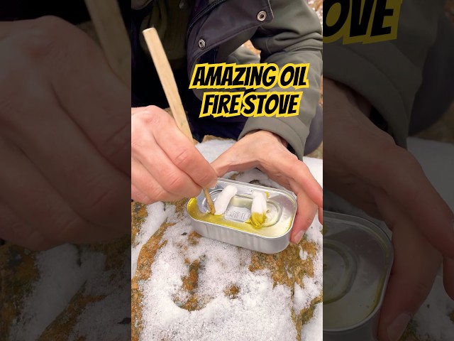 Survival Skills: Amazing oil Fire Stove #lifehacks #survival #bushcraft #camping