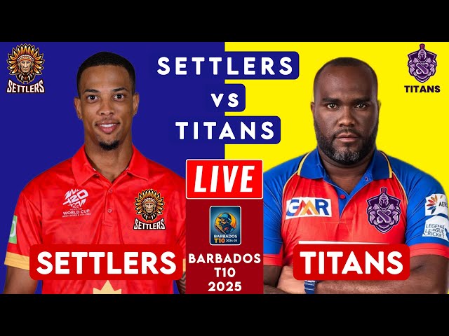 Barbados T10 Live | Settlers Vs Titans Live | 19th T10 | SET vs TIT Live Score & Commentary