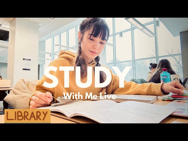 10-Hour Study With Me Live at UBC Library |90/10 Timer| Boost Focus & Motivation (No Ads)