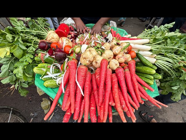 Healthy Colourful Salad On Footpath At Kolkata Price ₹ 20/- Only । Indian Street Food