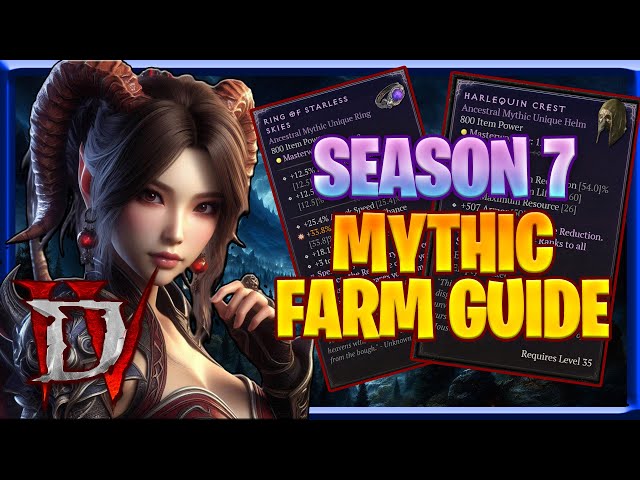 Diablo 4 Season 7 Mythic Unique farm Guide : How to Get Mythic in Diablo IV Season of Witchcraft