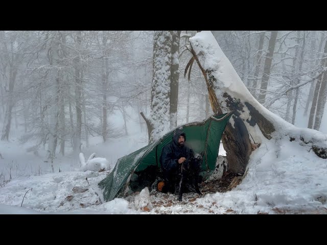 Surviving at -19°C to -29°C without a tent in blizzards and heavy snow