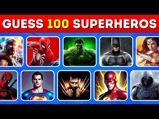 Guess 100 Superheroes in Just 3 Seconds? - Ultimate Marvel & DC Quiz!