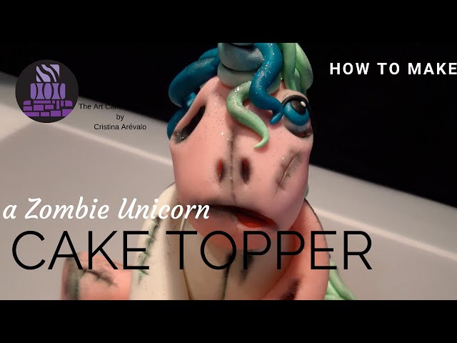 How to make a Zombie Unicorn cake topper using sugar paste